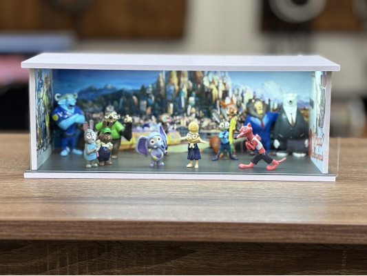 Zootropolis téma + Karakterek dioráma, LED világítással