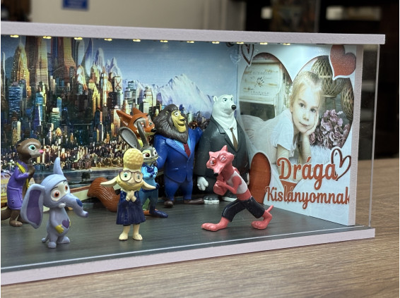 Zootropolis téma + Karakterek dioráma, LED világítással